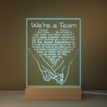 Luce notturna personalizzata Pinky Promise Love Vows Rainbow LED con base in legno Decorazione per la casa Regalo di San Valentino per la coppia