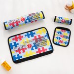 Couvre ceinture de sécurité souple avec nom Accessoires de voiture Cadeau pour enfants autistes Parents