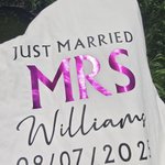Personalised Just Married Mrs Mr Multicolour 100% Cotton Zip Up Hoodie with Name Wedding Bridal Shower Honeymoon Gift for Bride Groom Couple