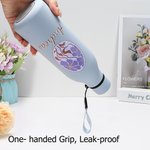Personalisierte 550 ml Aquarell Blumen Stil Wasserflasche mit Auslaufsicherem Verschluss Trageschlaufe Geburtstag Geschenk für Freunde Familie