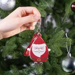 Spersonalizowany brelok Święty Mikołaj z tekstem i lupą Urodziny Boże Narodzenie Podziękowania Prezent dla starszych Babcia Dziadek