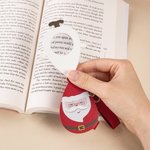 Spersonalizowany brelok Święty Mikołaj z tekstem i lupą Urodziny Boże Narodzenie Podziękowania Prezent dla starszych Babcia Dziadek
