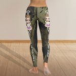 Personalised Cartoon Character Inhale the Good Stuff Exhale the Bad Stuff Yoga Pants with Name Birthday Gift for Women Yoga Lovers