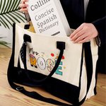 Sac à dos en toile multicolore avec bandoulière Anniversaire Journée des profs Cadeau d'appréciation pour les enseignants