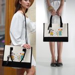Sac à dos en toile multicolore avec bandoulière Anniversaire Journée des profs Cadeau d'appréciation pour les enseignants