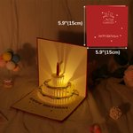 Spersonalizowana kartka z życzeniami dla rodziny lub przyjaciół z okazji urodzin z numerem 3D Cake Train Music