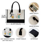 Sac à dos en toile multicolore avec bandoulière Anniversaire Journée des profs Cadeau d'appréciation pour les enseignants
