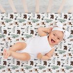 Personlig Woodland Animal Baby Mottaksteppe med navn Foto Prop Bursdag Baby Shower Full Moon Hundred Days Gave til nyfødte