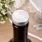 Personalisierter Minimalistischer 10-tlg. Weinverschluss mit Namen und Datum Hochzeit Party Jahrstag Geschenk für Frischvermählte