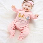 Personlig klassisk Winnie the Pooh 100% bomulls baby Romper Hat Teppe Antrekk med navn og gaveeske Baby Shower Gave til nyfødte nye foreldre