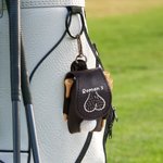Personalized Multicolour PU Leather Golf Ball Bag Tee Holder with Name Sport Accessories Birthday Gift for Golf Lover Friend