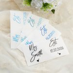 Personalized Waterproof Mrs. Heart Wedding Shoes Stickers with Text and Date High Heel Decal Wedding Anniversary Gift for Bride Bridesmaids