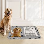 Alfombrilla absorbente personalizada en 3D con dibujo de gato, perro, pata, mensaje con su nombre y reverso de goma impermeable Regalo de cumpleaños para los amantes de las mascotas