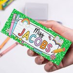 Borrador de pizarra personalizado con 2 rotuladores para pizarra blanca Material escolar Día del profesor Regalo de vuelta al cole para educadores