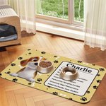Alfombrilla absorbente personalizada en 3D con dibujo de gato, perro, pata, mensaje con su nombre y reverso de goma impermeable Regalo de cumpleaños para los amantes de las mascotas