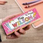 Borrador de pizarra personalizado con 2 rotuladores para pizarra blanca Material escolar Día del profesor Regalo de vuelta al cole para educadores