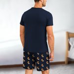 Set di pigiama personalizzato con cane gatto foto e testo maglietta e pantaloncini estate casa abbigliamento regalo di compleanno per uomini