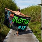 Toalla de playa personalizada con graffiti de baloncesto, de gran tamaño y secado rápido, con nombre y número Fiesta en la playa Día del partido Regalo de cumpleaños para un amante del baloncesto