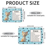 Alfombrilla absorbente personalizada en 3D con dibujo de gato, perro, pata, mensaje con su nombre y reverso de goma impermeable Regalo de cumpleaños para los amantes de las mascotas