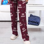 Personalised Multicolour Hockey Drawstring Waist Pyjama Pants with Name and Number Birthday Game Day Gift for Women Men Hockey Lovers
