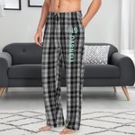 Pantalon de pyjama en flanelle avec nom et numéro de sport Cadeau d'anniversaire pour couples Amoureux du sport