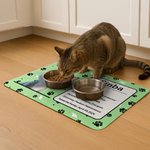 Alfombrilla absorbente personalizada en 3D con dibujo de gato, perro, pata, mensaje con su nombre y reverso de goma impermeable Regalo de cumpleaños para los amantes de las mascotas