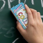 Borrador de pizarra personalizado con 2 rotuladores para pizarra blanca Material escolar Día del profesor Regalo de vuelta al cole para educadores