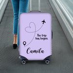 Personalizzato Amore Compagnia Aerea Bagaglio Copertura protettiva si adatta 18-32 pollici valigia con nome e testo di viaggio Regalo di compleanno essenziale per la famiglia amico