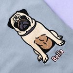 Gepersonaliseerd Multicolor Geborduurd Hond Kat Huisdier Portret Foto T-shirt Sweatshirt Hoodie met Naam Verjaardag Vakantie Cadeau voor Familie Vrienden Huisdier Liefhebbers