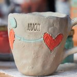 Personalised Clay Pottery Stamp with Text and Wood Round Handle Birthday Pottery Making Gift for Handicraft Lovers Pottery Makers