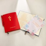 Personlig My Prayer Journal Cross Leather Notebook og kulepennsett med navn og 200 sider Bursdag dåpsgave til kristen pastor
