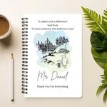 Personalisierte Es macht so einen Unterschied Notebook mit Namen Teacher's Day Appreciation Geburtstag Geschenk für Lehrer