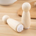 Personalised Clay Pottery Stamp with Text and Wood Round Handle Birthday Pottery Making Gift for Handicraft Lovers Pottery Makers