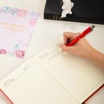 Personlig My Prayer Journal Cross Leather Notebook og kulepennsett med navn og 200 sider Bursdag dåpsgave til kristen pastor