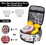 Bolsa de almuerzo aislante personalizada con nombre y bolsillo portátil para el mundo de los dinosaurios Regalo de cumpleaños de vuelta al cole picnic para niños