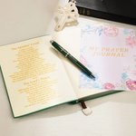 Personlig My Prayer Journal Cross Leather Notebook og kulepennsett med navn og 200 sider Bursdag dåpsgave til kristen pastor