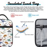Bolsa de almuerzo aislante personalizada con nombre y bolsillo portátil para el mundo de los dinosaurios Regalo de cumpleaños de vuelta al cole picnic para niños