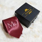 Corbata personalizada con monograma multicolor y nombre regalo de aniversario y Día del Padre para hombres