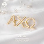 Personalised Pearl Sorority Brooch Pin with Greek Letter Sorority Accessories Initiation Ceremony Gift for Sister | Callie × Affinity Licensing