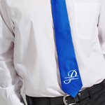 Corbata personalizada con monograma multicolor y nombre regalo de aniversario y Día del Padre para hombres