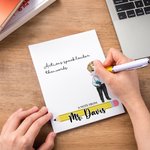 Spersonalizowany ołówek Cute Pencil Cartoon Teaching Character 40 arkuszy notatników z tekstem Dzień Nauczyciela Powrót do szkoły Wdzięczność Prezent urodzinowy dla nauczycieli