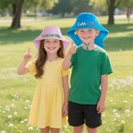 Personalized Breathable Kid Bucket Sun Hat with Name Summer Accessories Birthday Holiday Gift for Boys Girls