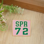 Distintivo quadrato personalizzato in acrilico della sorellanza con stagione di iniziazione e numero di reclutamento Regalo d'orgoglio della settimana greca per le sorelle