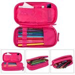 Personalised Cartoon Character Oxford Pencil Case with Initial and Text School Supply Birthday Back to School Gift for Boys Girls