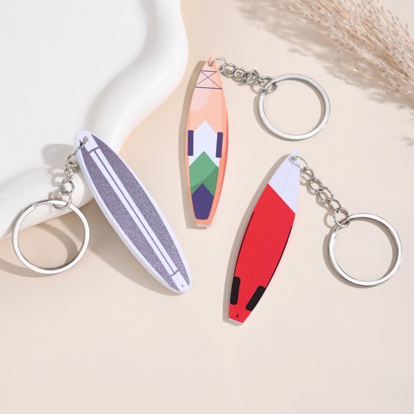 Porte-clés personnalisé en acrylique pour le sac de surf avec photo Cadeau d'anniversaire pour les membres de l'équipe Les passionnés de surf