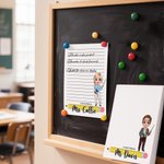 Spersonalizowany ołówek Cute Pencil Cartoon Teaching Character 40 arkuszy notatników z tekstem Dzień Nauczyciela Powrót do szkoły Wdzięczność Prezent urodzinowy dla nauczycieli