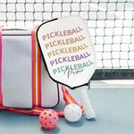 Funda personalizada para pala de Pickleball en tonos pastel con nombre y gancho Regalo de cumpleaños para jugadores de Pickleball el día del partido