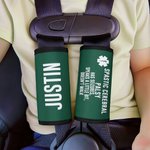 Gepersonaliseerde Multicolor Emergency Alert Carseat Riemen met Naam en Tekst Set van 2 Verjaardag Caring Gift voor Allergie Autisme Kinderen Familie