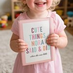 Henkilökohtainen söpö Things My Kids Said & Did Memory Journal Notebook nimi lapsuuden Record Book Baby Shower lahja uusille vanhemmille