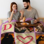 Personalisierte 6 Fotos Collage erste weiche Decke Home Decor Jahrestag Valentinstag Geburtstag Geschenk für Familie Paare
